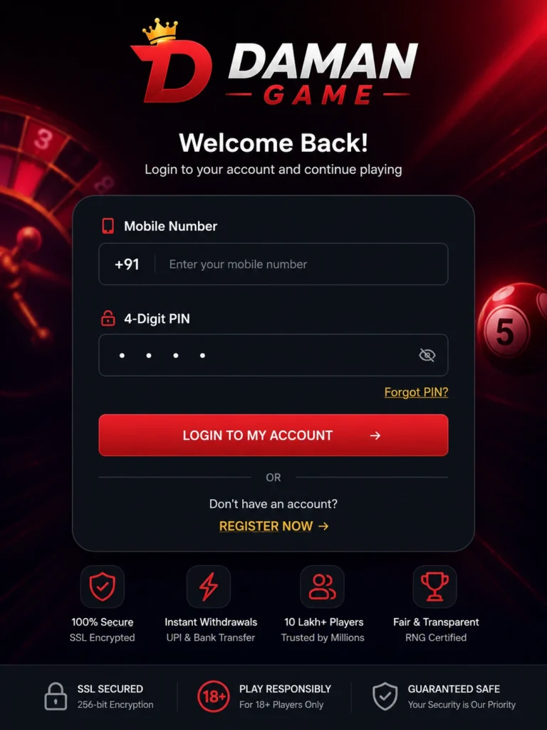 daman game login page